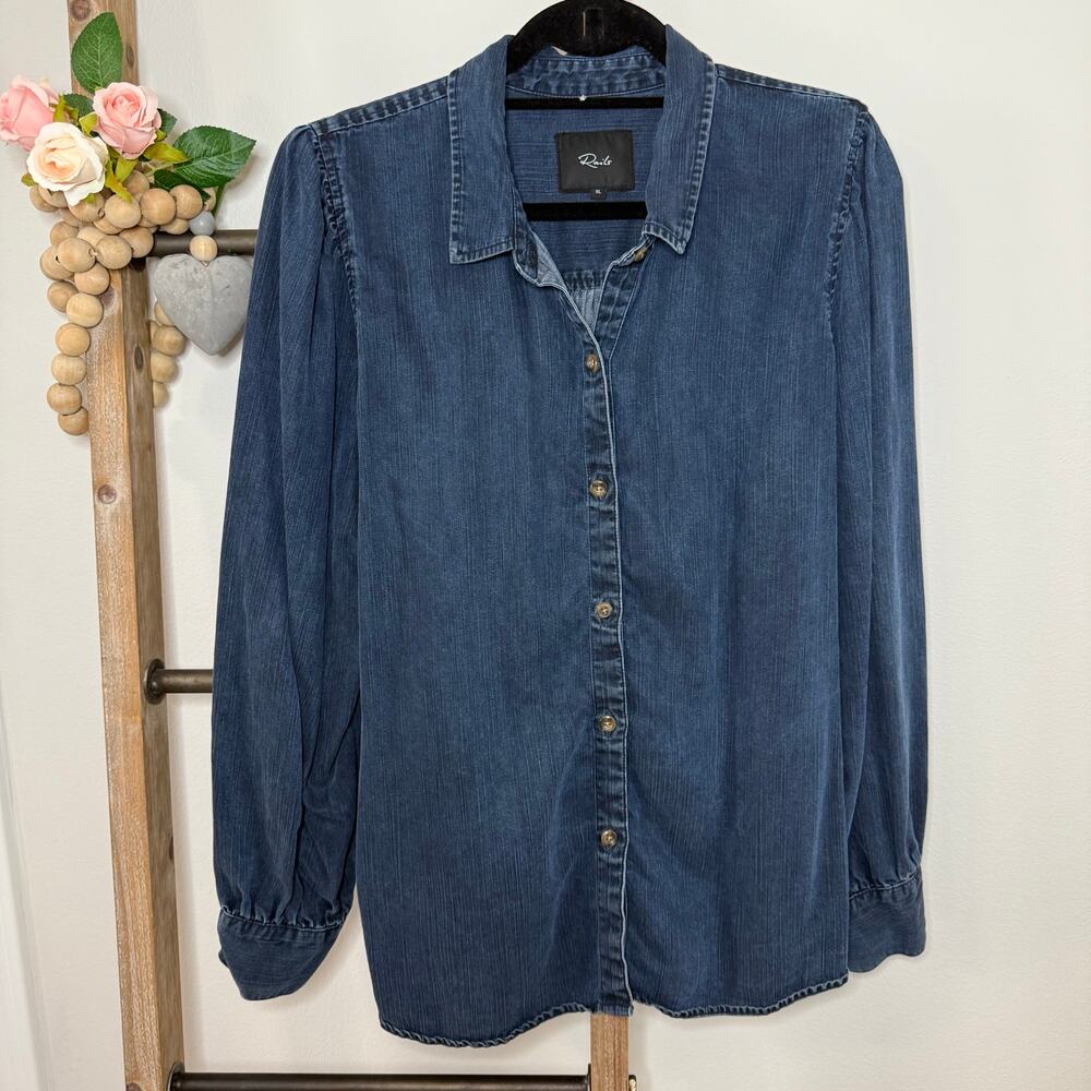 Rails Denim Angelica Long Sleeve Button Up Shirt Size X Large
